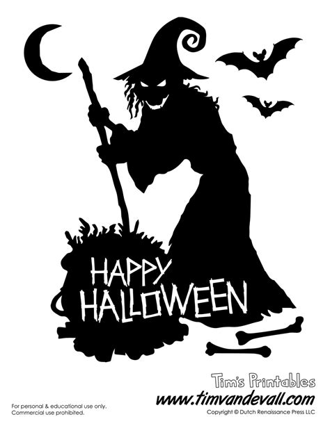 Witch outline printable